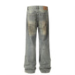 Hole Denim Men Trousers Heavy Industry Washing Jeans
