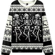 Christmas Cat Hat Snowflake Print Women's Round Neck Sweatshirt