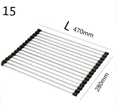 Folding Kitchen Drain Sink Rack Stainless Steel sink caddies