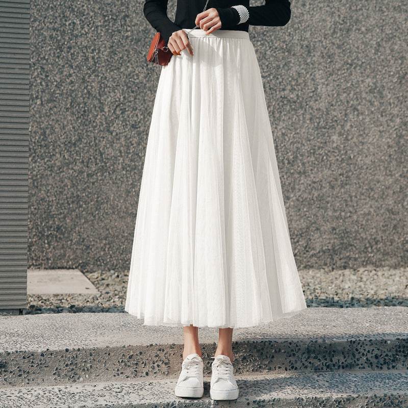 Pleated Mesh Midi Skirt – Women's Prairie Swing Skirt