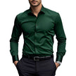 Men's Slim Fit Long Sleeve Business Dress Shirt – 12 Colors, S–3XL | Canada & USA