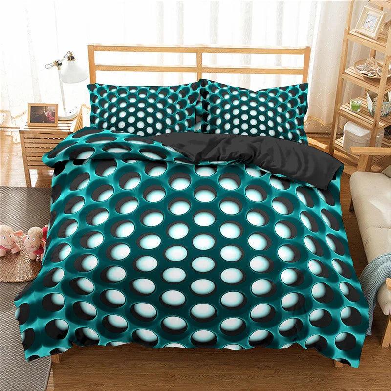 Digital Print Three-piece Bedding Duvet Cover Set