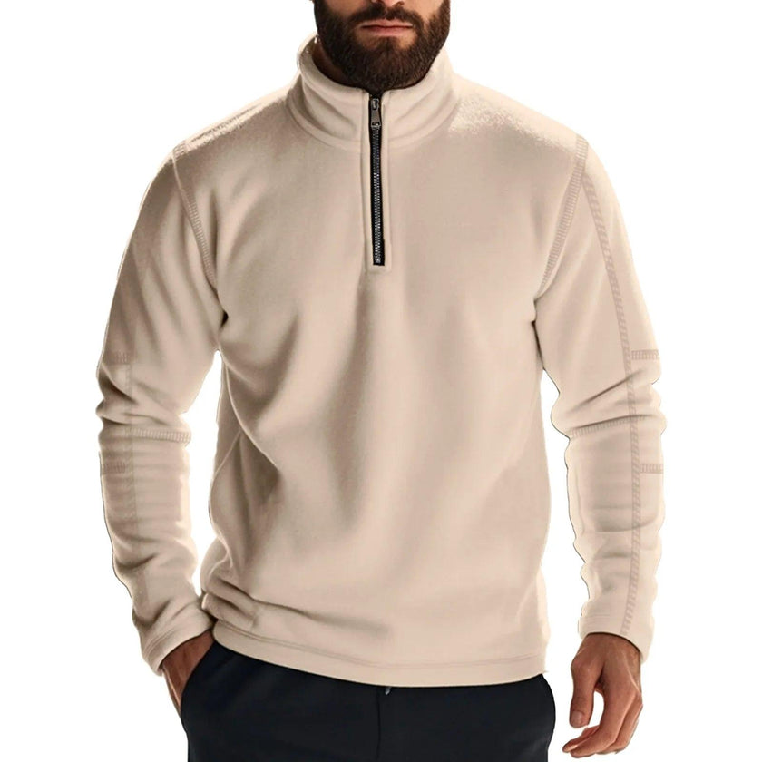 Solid Color Hoodies – Loose Fleece Pullover for Men in Winter
