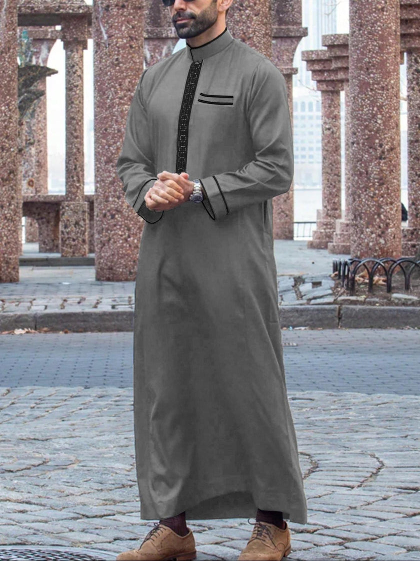 Muslim Middle East Long Sleeve Embroidered Casual Ethnic Robe