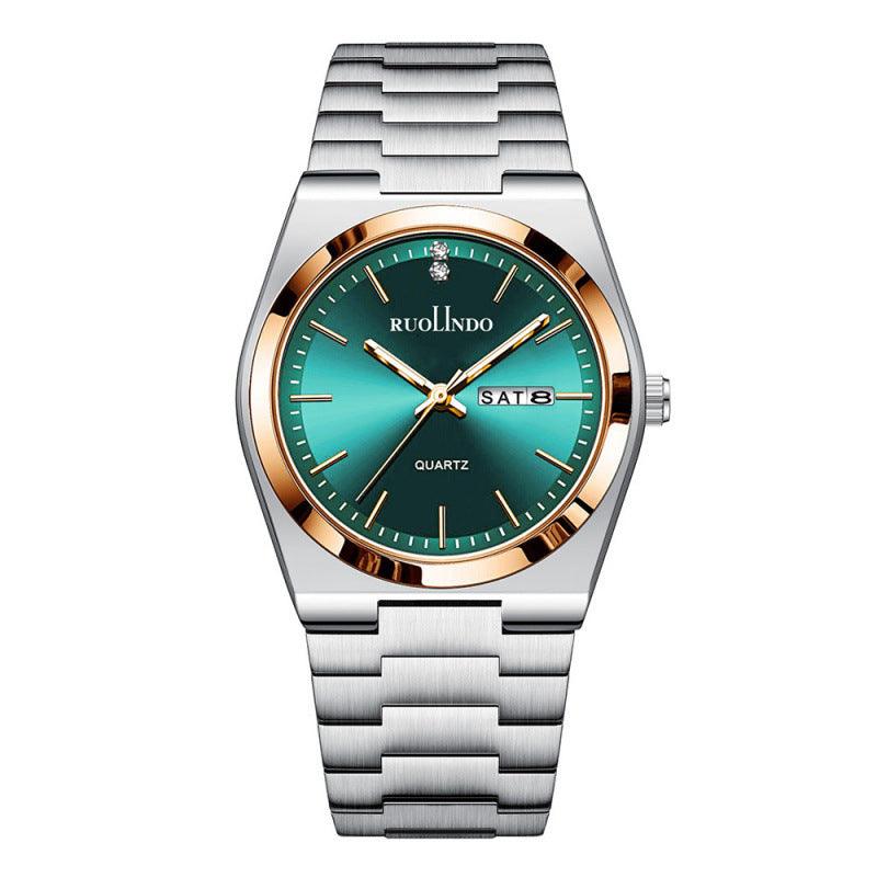 Men's Ultra-Thin Quartz Watch – Stainless Steel Band, Butterfly Clasp, 10 Colors