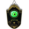 HOMCOM 7.1 Halloween Decoration, Animatronic Doorbell With Simulation Light-up Eyeball, Sound And Motion Activated Animated Prop W  Piercing Doorbell Sound