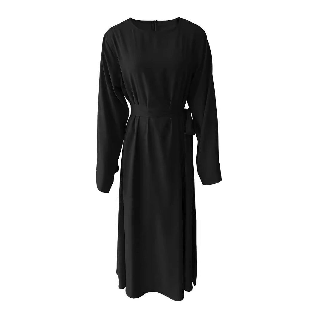 Plus Size Lace Up Muslim Women's Dress