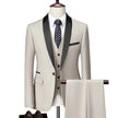 Men's 3-Piece Business Suit Set – Wedding & Formal Wear (8 Colors, S–6XL)