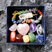 Crystal Jade Chakra Combination Set Love Hexagon Pillar 4pcs Jewelry set
