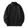 Autumn Winter half zip Stand-collar Fleece Sweatshirt Pullover tops for men