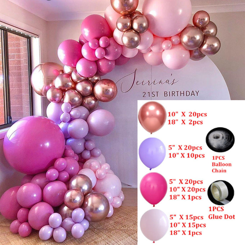 Rose Gold Balloon Arch Garland Kit – Wedding & Birthday Party Decoration