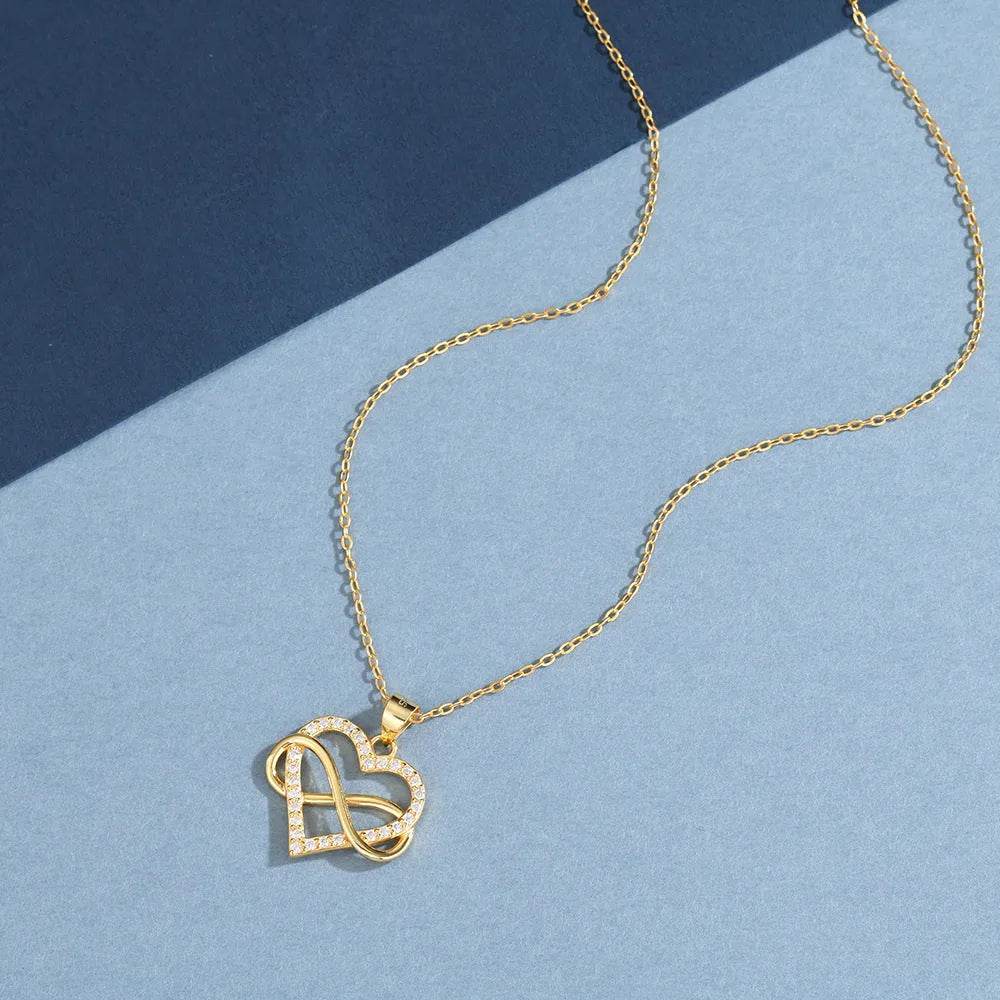 Unlimited Love Necklace Women Wrapped Love Valentine's Day Gifts All Match High-grade Can Not Be Dropped Collarbone Chain