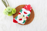 Winter Christmas Stockings Women's Thickened Bow Long Tube Fleece-lined