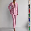 Women's Business Casual Suit Set – Long Sleeve Blazer & Slim Trousers | Canada & USA