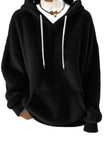 Womens Sweatshirt Elegant Commuting Style Pullover with Lace-Up Design