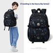 Kids Starry Sky School Backpack – Spine Support, Waterproof Oxford Cloth (Grades 5–9)