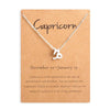 12 Zodiac Sign Necklaces With Gift Card Constellations Pendant Necklace Jewelry