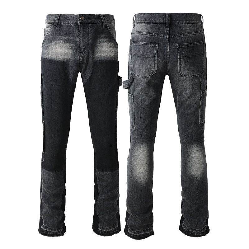 Denim Non-elastic Slim Fit Bootcut Trousers Men Jeans