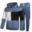 Casual Classic Plaid  Long Sleeve Sweatshirt Hoodie set Suit men