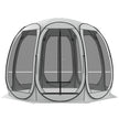 Outsunny 11' x 11.5' Screen Tent, Pop Up Camping Gazebo with Portable Carry Bag and 2 Doors, Cream White