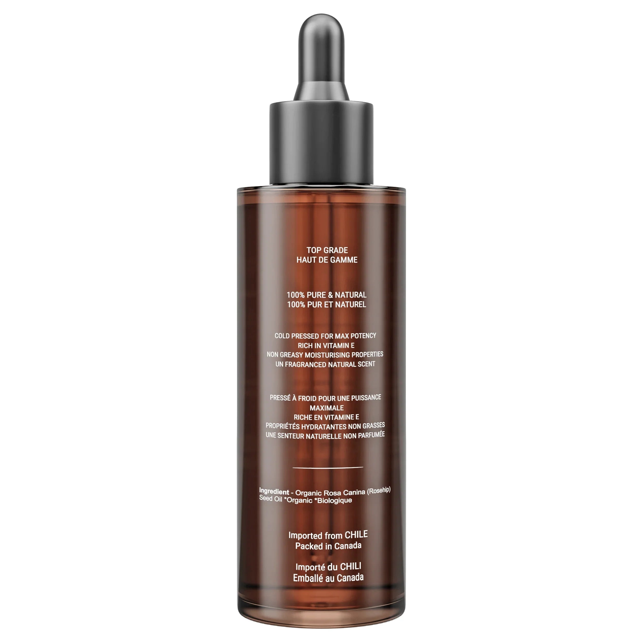Huile de Rose Musquée 100% Bio de Canadian Grace – Pressée à froid, Pure et Premium pour la régénération et l'hydratation de la peau.
