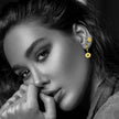 LAYLA Gold: Star Shaped Stud Earrings with a Solitaire Zirconia at Centre