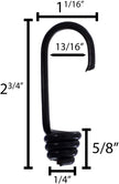 Lehigh Heavy Duty Coated Steel Cord Hooks with Steel Crimp Ring 1/4