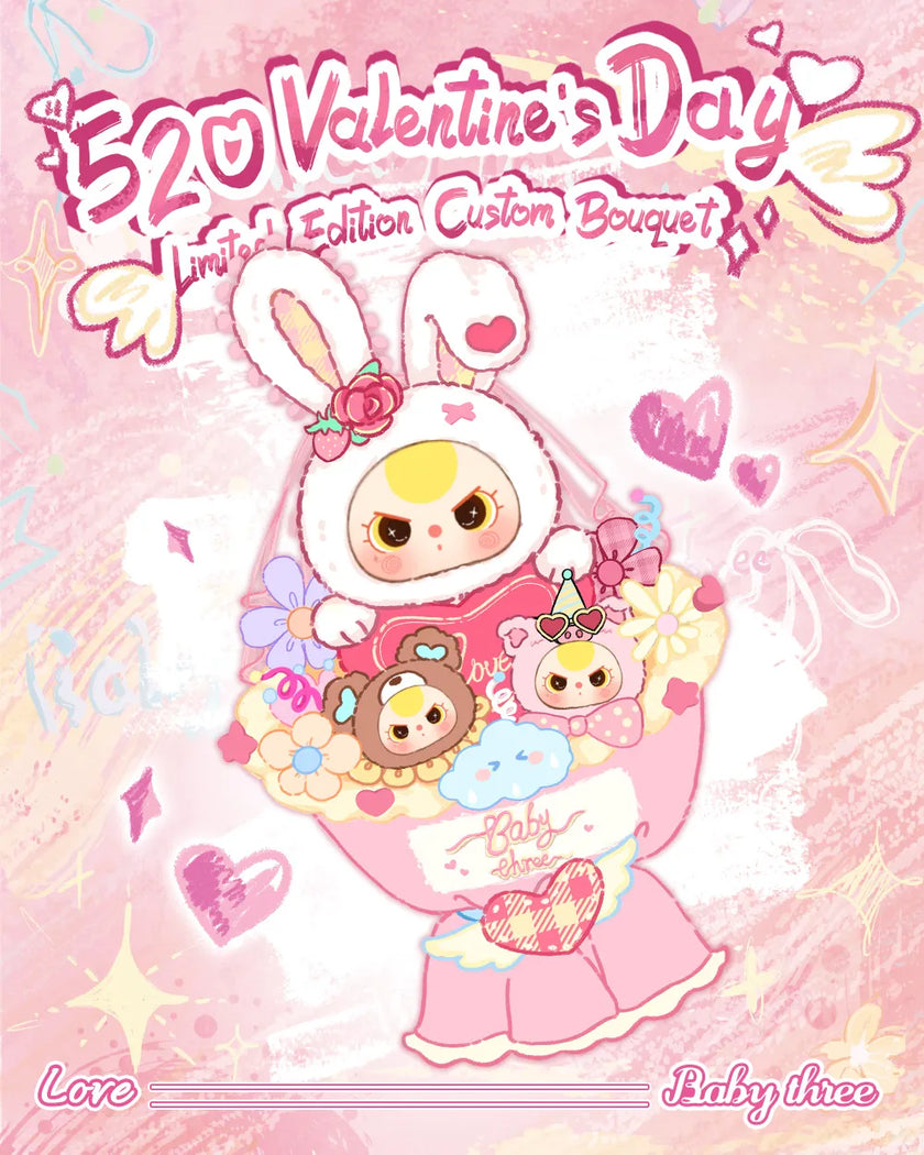 [pre order] Baby Three Valentine's Day limited edition custom bouquet
