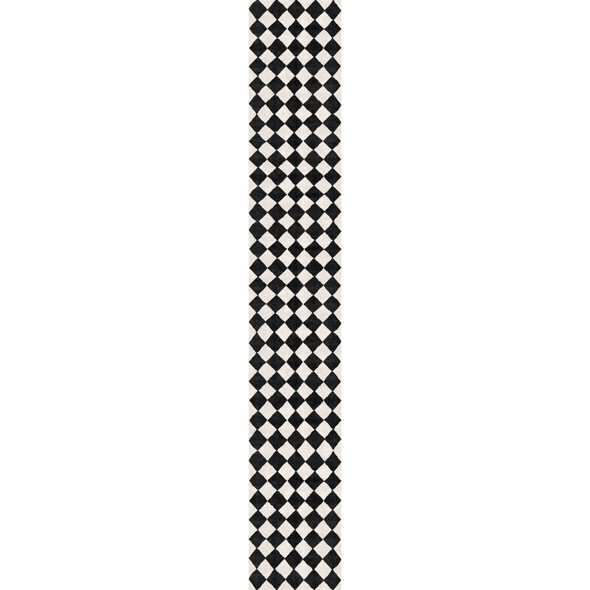 Trestres Checkered Black & Ivory Rug