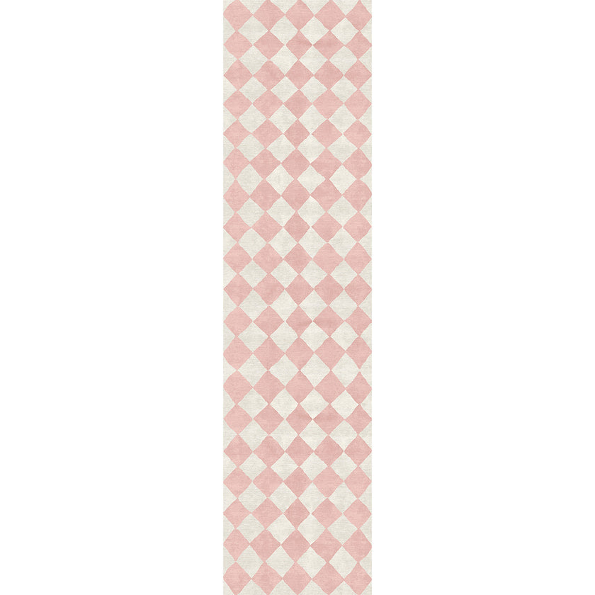 Trestres Checkered Malibu Pink & Ivory Rug