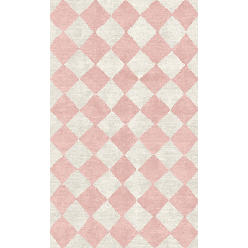 Trestres Checkered Malibu Pink & Ivory Rug