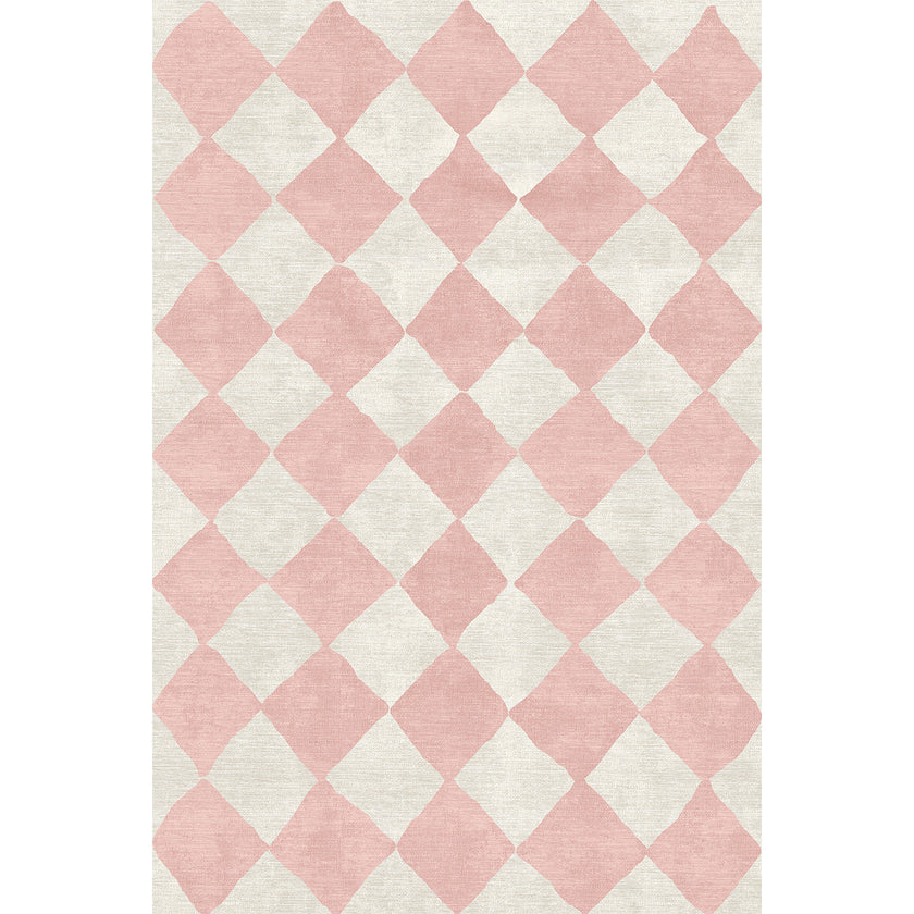 Trestres Checkered Malibu Pink & Ivory Rug