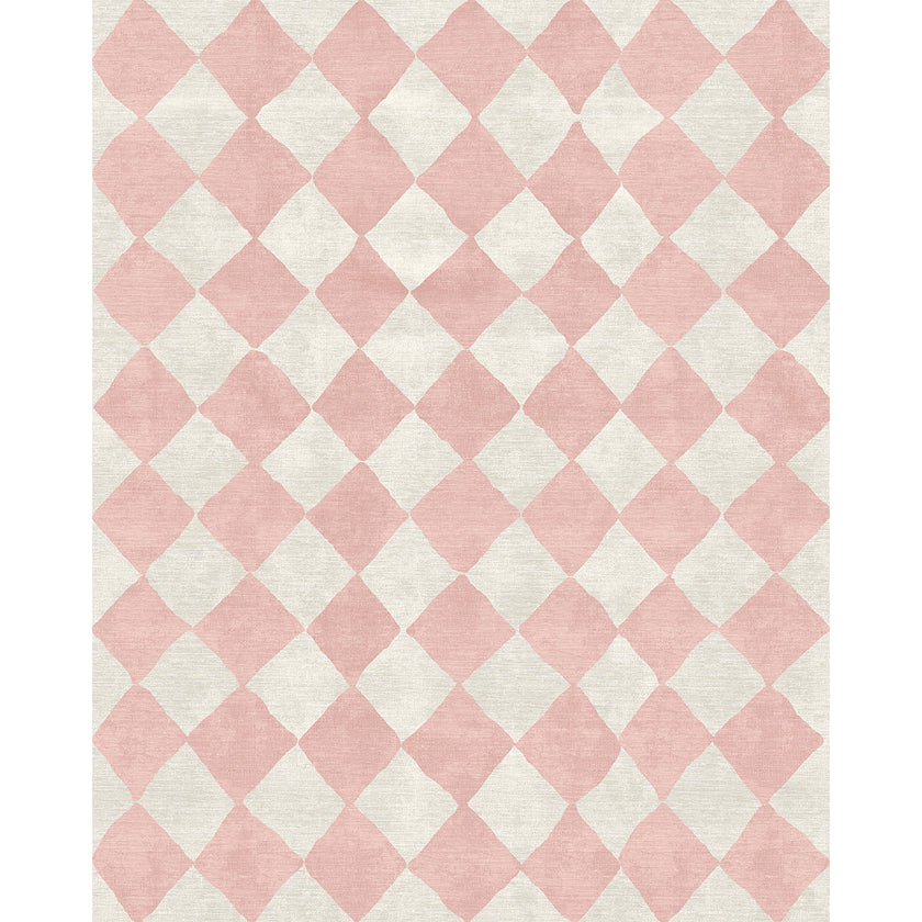 Trestres Checkered Malibu Pink & Ivory Rug