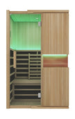 Blisspod, Milano, Full Spectrum Sauna Canadian Hemlock Ultra Low EMF, 6 Far Infrared & Red Glass Heater & Chromotherapy – 2 Person