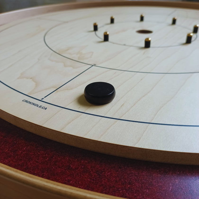 13 Black Crokinole Discs (Half Set)