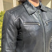 BOL Men’s Zip Pocket Leather Jacket. Sheep Leather Jacket with Fold-Down Collar