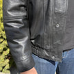 BOL Men's Double Collar Leather Bomber Jacket
