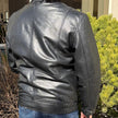 BOL Men's Double Collar Leather Bomber Jacket