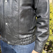 BOL Men's Double Collar Leather Bomber Jacket