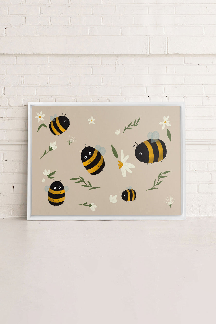 ABEILLES, Oeuvre sur toile étirée