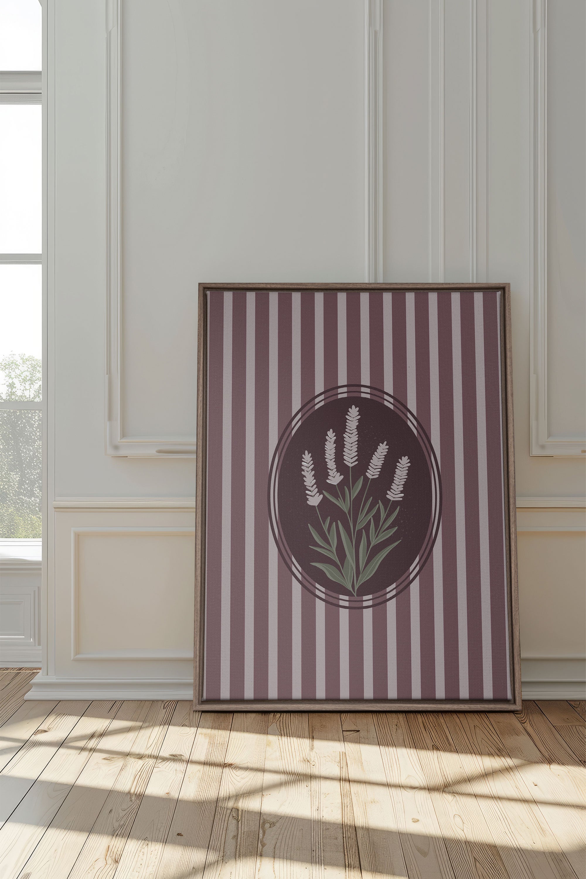 LAVENDER STRIPES, Oeuvre sur toile étirée