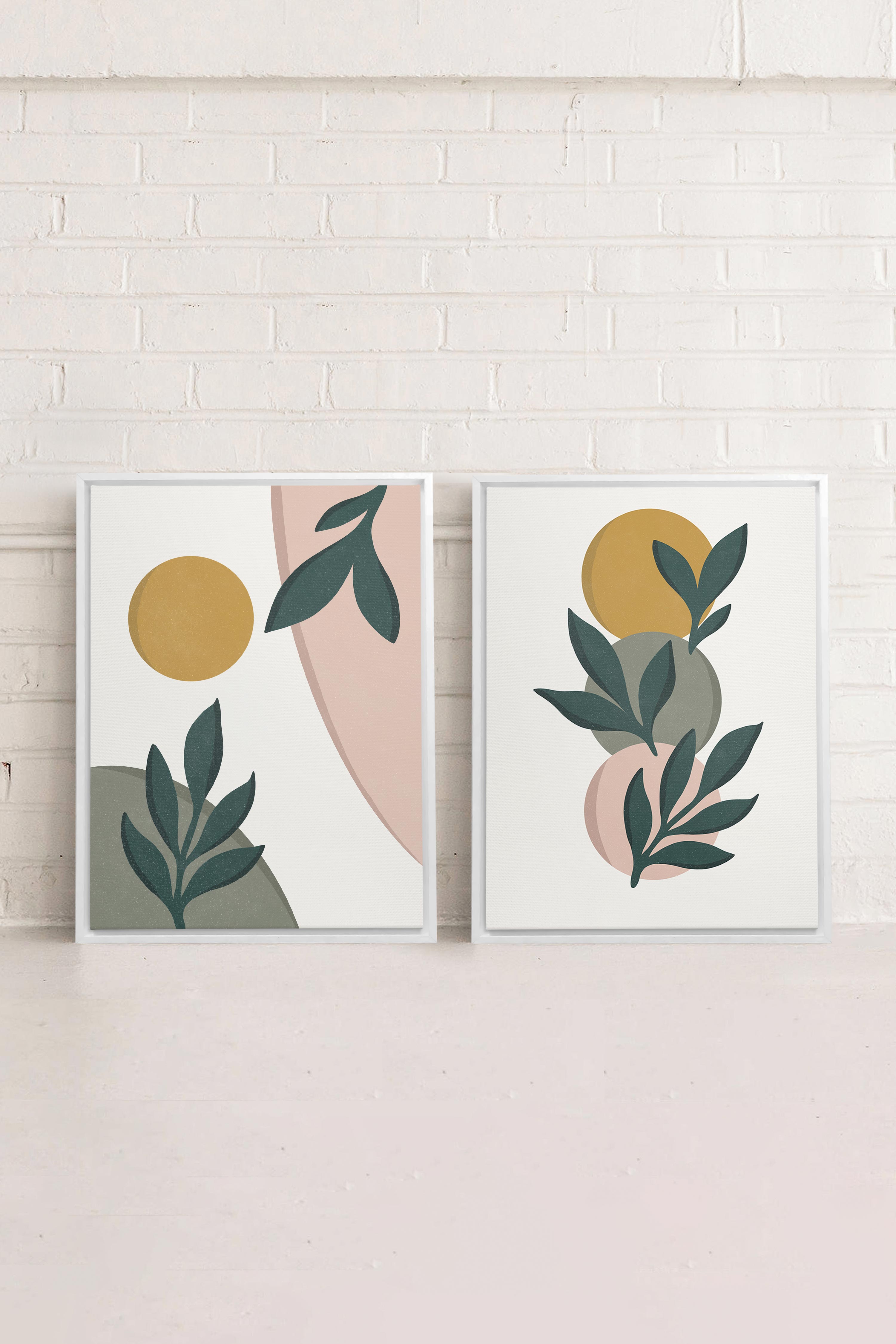 RADIANT FLORA DUO (2 Oeuvres sur toile étirée)