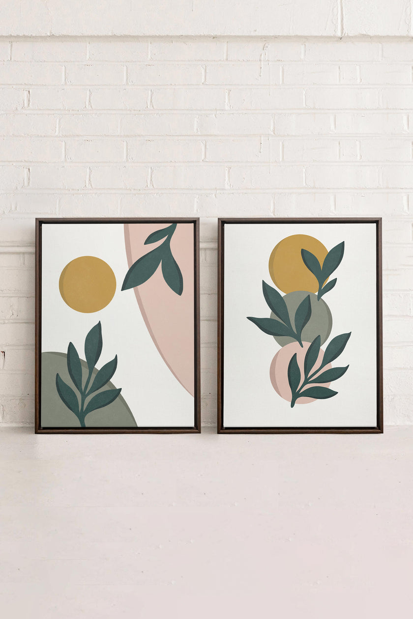 RADIANT FLORA DUO (2 Oeuvres sur toile étirée)