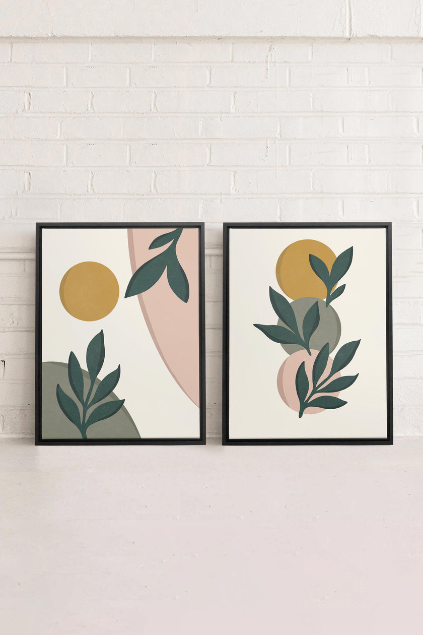 RADIANT FLORA DUO (2 Oeuvres sur toile étirée)