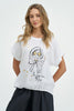 Women's Knit/Woven Combo Top