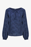 Women's Knit/Woven Combo Top