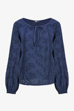 Women's Knit/Woven Combo Top