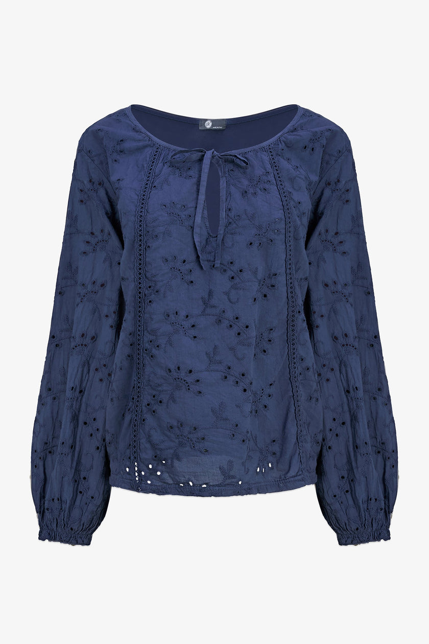 Women's Knit/Woven Combo Top
