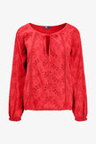 Women's Knit/Woven Combo Top