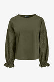 Women's Knit/Woven Combo Top